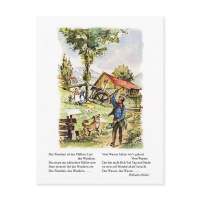 Das Wandern Postkarte by notenfischer