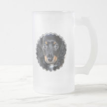 Daschund Puppy Dog Frosted Beer Mug