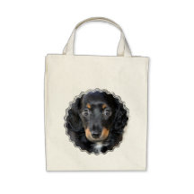 Daschund Puppy Dog Grocery Tote Bag