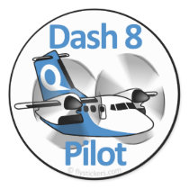 Dash 8 Pilot (Factory Livery) Stickers