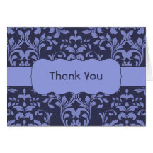 Dashing Damask in Lavender & Purple Greeting Cards