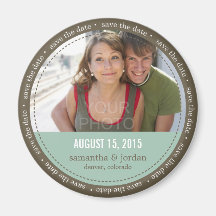 Dashing Frame Save The Date Magnet (Aloe)