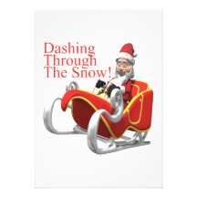 Dashing Through The Snow Custom Invitations