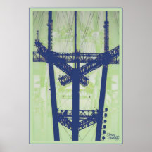 Data-Whure (blu/green) Print