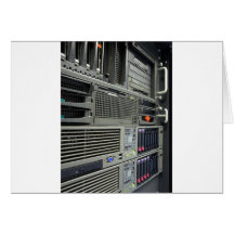 datacenter computer servers rack greeting cards
