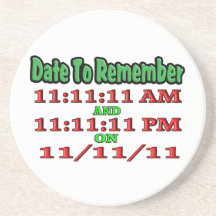 Date To Remember 11-11-11 Coasters