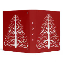 Dated Christmas Tree on Red Binder