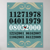 Dated Wall Art - Families w/4 Children Print