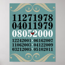 Dated Wall Art - Families w/6 Children Print
