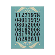 Dates spéciales originales toiles tendues