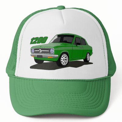 DATSUN 1200 Sedan Green Trucker Hat by G19R75