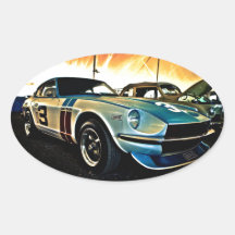 Datsun Z Race car Oval Sticker