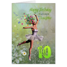 Daughter age 10, flower fairy birthday card