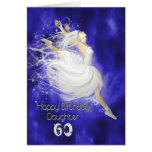 Daughter age 60, leaping ballerina birthday card