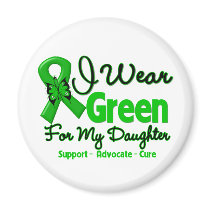 Daughter - Green  Awareness Ribbon Fridge Magnets