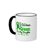 Daughter - Green  Awareness Ribbon Mugs