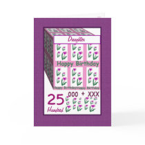 DAUGHTER - Happy 25th Birthday Cards