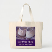 Daughter Hold Your Hand bag Heart Forever Baby