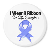 Daughter  - I Wear Periwinkle Ribbon Fridge Magnets