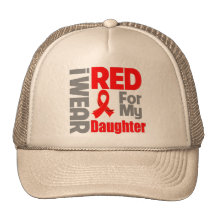 Daughter - I Wear Red Ribbon Trucker Hat
