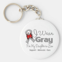 Daughter-in-Law - Grey Ribbon Awareness Key Chain