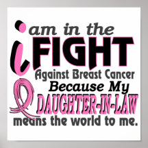 Daughter-In-Law Means The World To Me Breast Cance Print