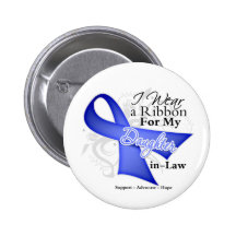 Daughter-in-Law Periwinkle Ribbon - Stomach Cancer Pinback Buttons