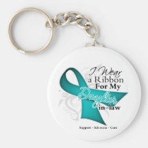 Daughter-in-Law  - Teal Ribbon Awareness Key Chain