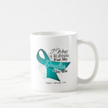 Daughter-in-Law  - Teal Ribbon Awareness Coffee Mugs