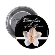 Daughter Of The Groom Wedding ID Badge Buttons