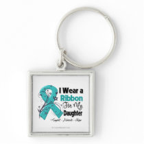 Daughter - Ovarian Cancer Ribbon Keychain