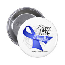 Daughter Periwinkle Ribbon - Stomach Cancer Pinback Buttons