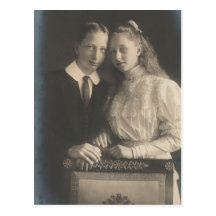 DAUGHTER & SON Kaiser Wilhelm II of Germany #035D Postcard