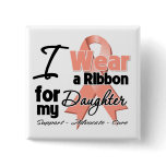 Daughter - Uterine Cancer Ribbon Pinback Buttons