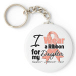 Daughter - Uterine Cancer Ribbon Key Chain