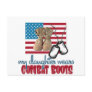 Daughter wears combat boots postcard