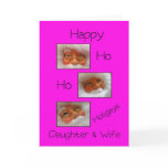 daughter & wife happy ho ho holigays gay x-mas car greeting cards