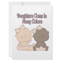 daughters come in many colours adoption design personalized announcements