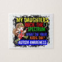 Daughters Rock The Spectrum Autism Jigsaw Puzzle