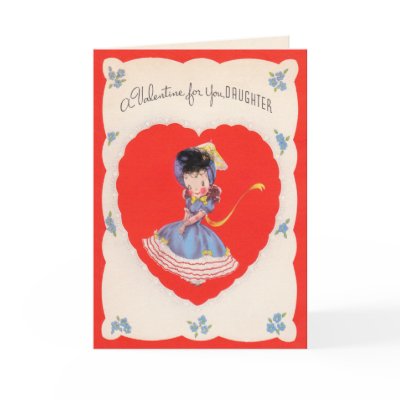 Daughters Valentines Day Card by VintageFlair