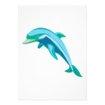 dauphin assez bleu et vert invitations personnalisables