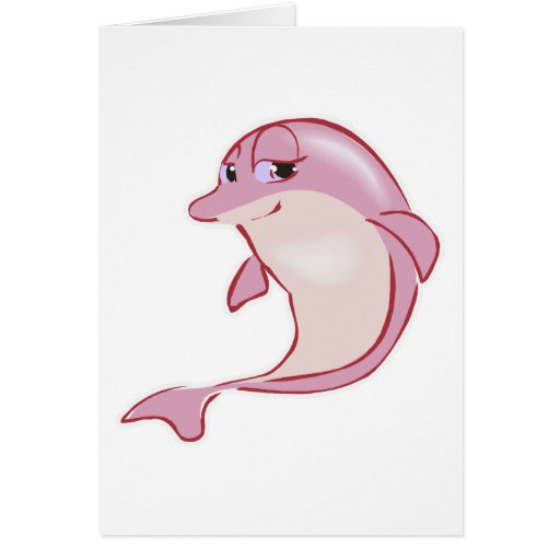 dauphin rose mignon cartes de vœux
