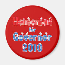 Dave Heineman for Governor 2010 Star Design Refrigerator Magnets