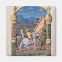 David and Absalom at war for the Crown Refrigerator Magnet