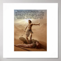 David and Goliath by:David Gudishvili Posters