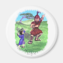 DAVID AND GOLIATH FRIDGE MAGNET