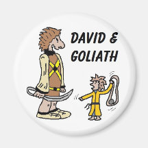 David and Goliath Fridge Magnets