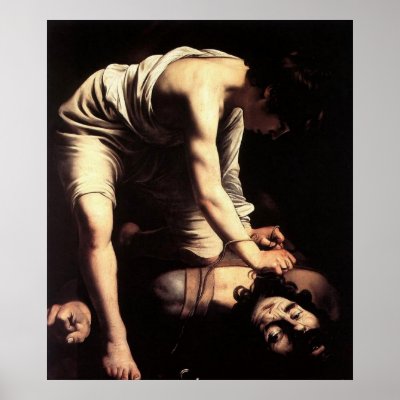David and Goliath Print by KitteasGallery