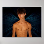 David Blue Dragonfly Poster