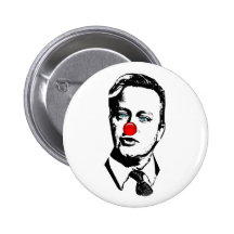 David Cameron Clown Button Badge